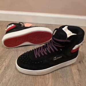 Christian Louboutin Black High-Top Sneakers